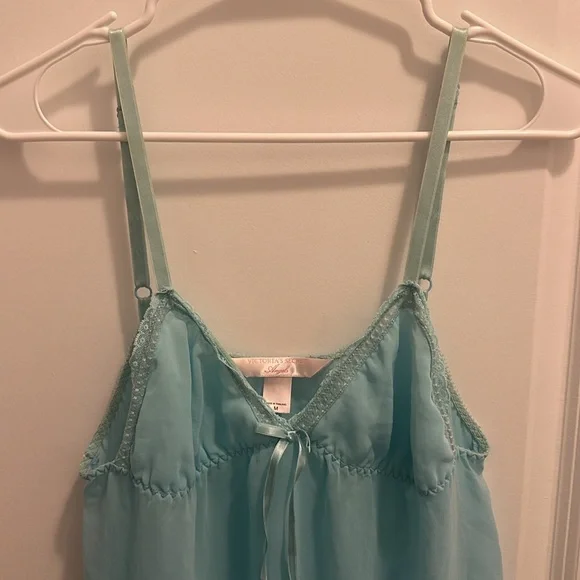 Victoria's Secret Angel Light Blue Babydoll Chemise Size M - Picture 2 of 6